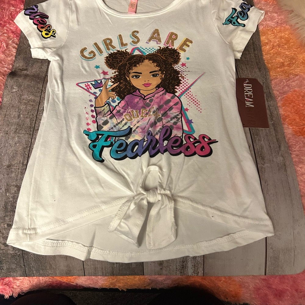 Girls Are Fearless White T-Shirt by
